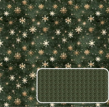 Tricoline estampa digital flocos fundo verde