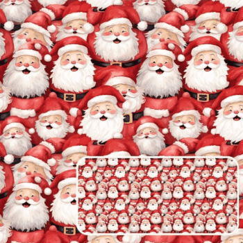 Tricoline estampa digital papai noel colorido 