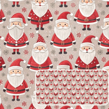 Tricoline estampa digital papai noel fofinho