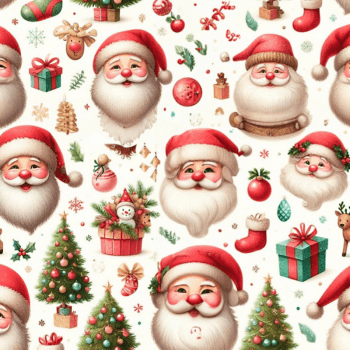 Tricoline estampa digital rosto papai noel