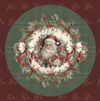 Tricoline estampa digital sousplats papai noel 