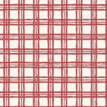 Tricoline estampa digital xadrez natal vermelho 