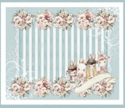 Sarja hidrorrepelente estampa digital americano coelhos charmosos