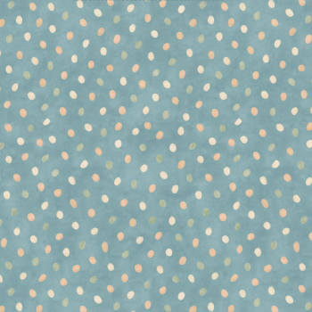 Tricoline estampa digital bolinhas coloridas fundo azul 