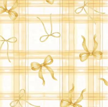 Tricoline estampa digital laços amarelos